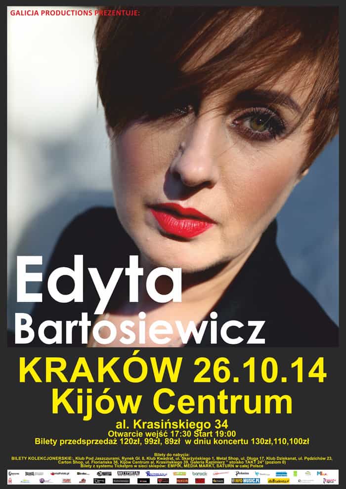 Edyta Bartosiewicz już 26 października w Centrum Kijów